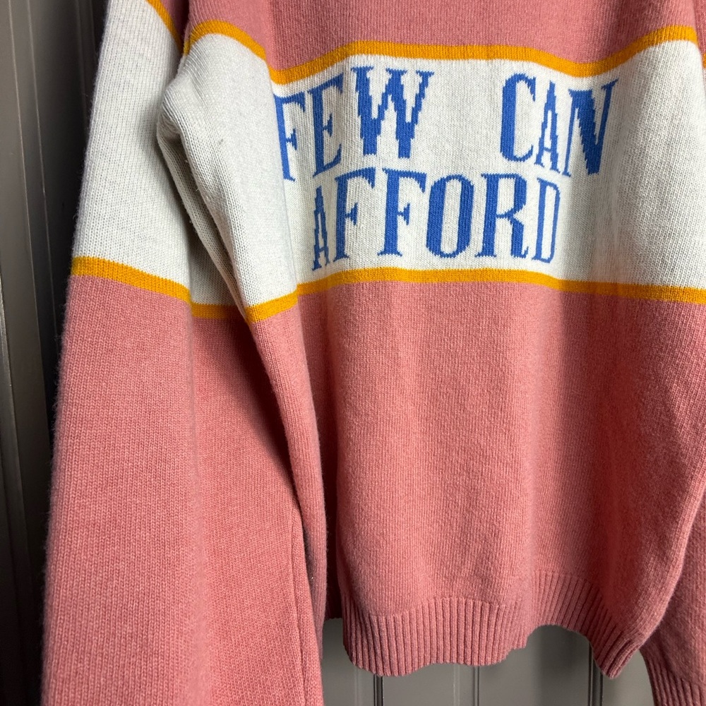 Rowing Blazers Coral and Cream Crewneck Sweater - Picture 4 of 5